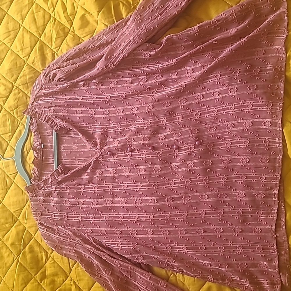 2XL Mauve Vneck blouse